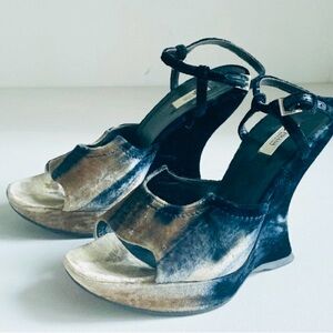 Prada Velvet Ombré/ Tie Dye Vintage Sandals Authentic
